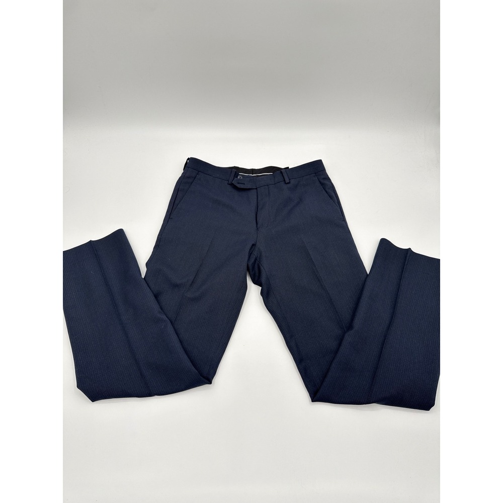 John Varvatos USA Mens Navy Blue Micro Pattern Dress Pants 32R 4900044401
